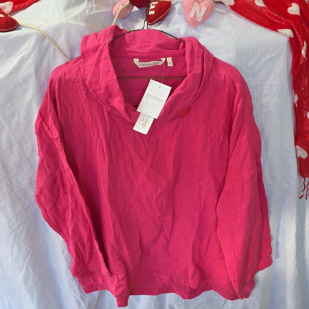 Soft Surroundings Fuchsia Hoodie